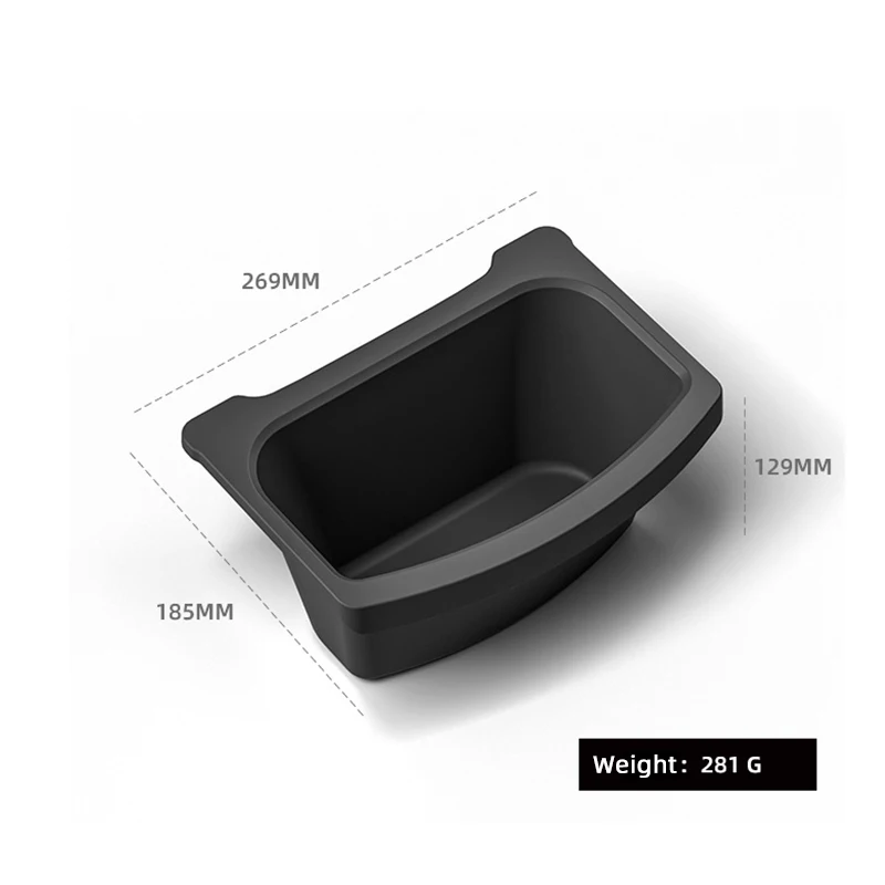 Para el nuevo modelo Tesla YJuniper Launch 2025 + accesorios caja de almacenamiento de reposabrazos trasero organizador de carga impermeable caja de basura TPE