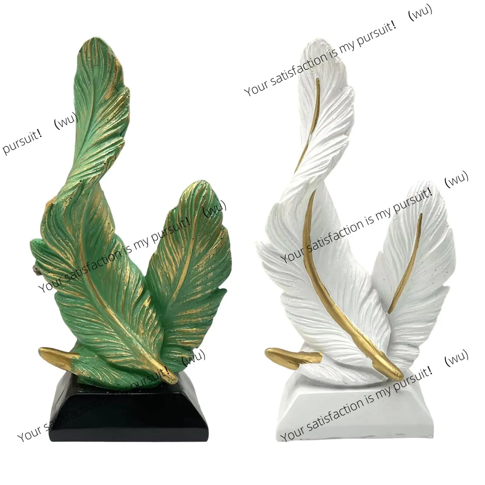 

ZOCI-Double Feather Statue Home Decoration Handcraft Decorative Multifunction