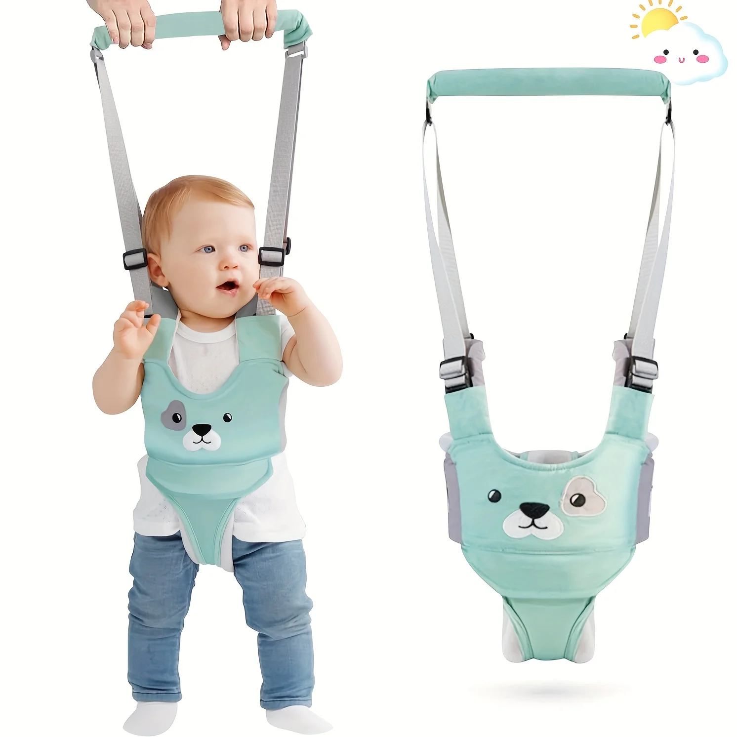 Baby Walking Harness Handheld Kids Walker Helper Toddler Infant Walker Harness Assistant Belt Child Learning Walk Support Assist