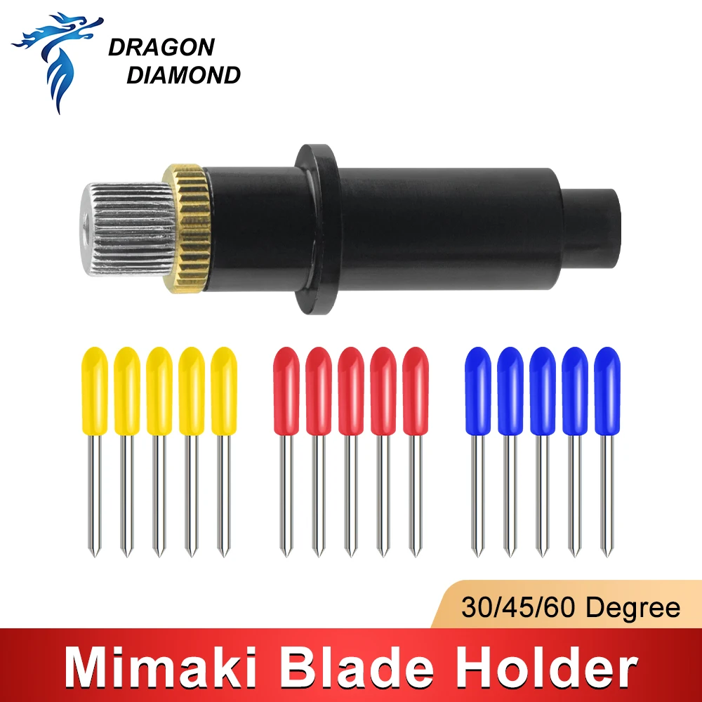 5Pcs 30/45/60 Degree Mimaki Cutting Plotter Blades +1PC Mimaki Vinyl Cutter Blade Holder for CJV30 CJV150 CG-60 CG-130 Cutter