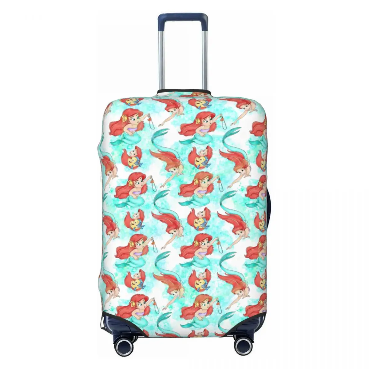 

Custom Funny Ariel The Little Mermaid Manga Movie Luggage Cover Protector Washable Cartoon Travel Suitcase Covers
