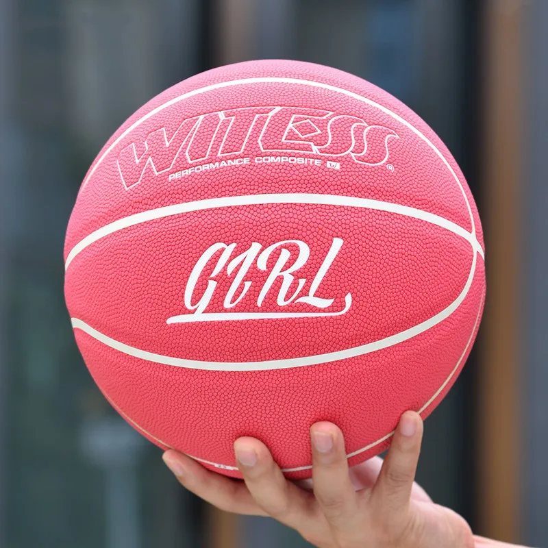 Girls Size 6 Basketball Professional Women Training Match Basket Ball PU Indoor Outdoor Wear-resistant High Bouncy Basketball