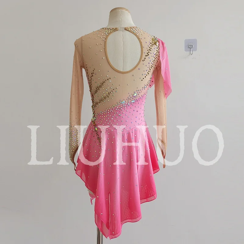 pink figure skating dress IceDress Figure Skating Dress - Thermal