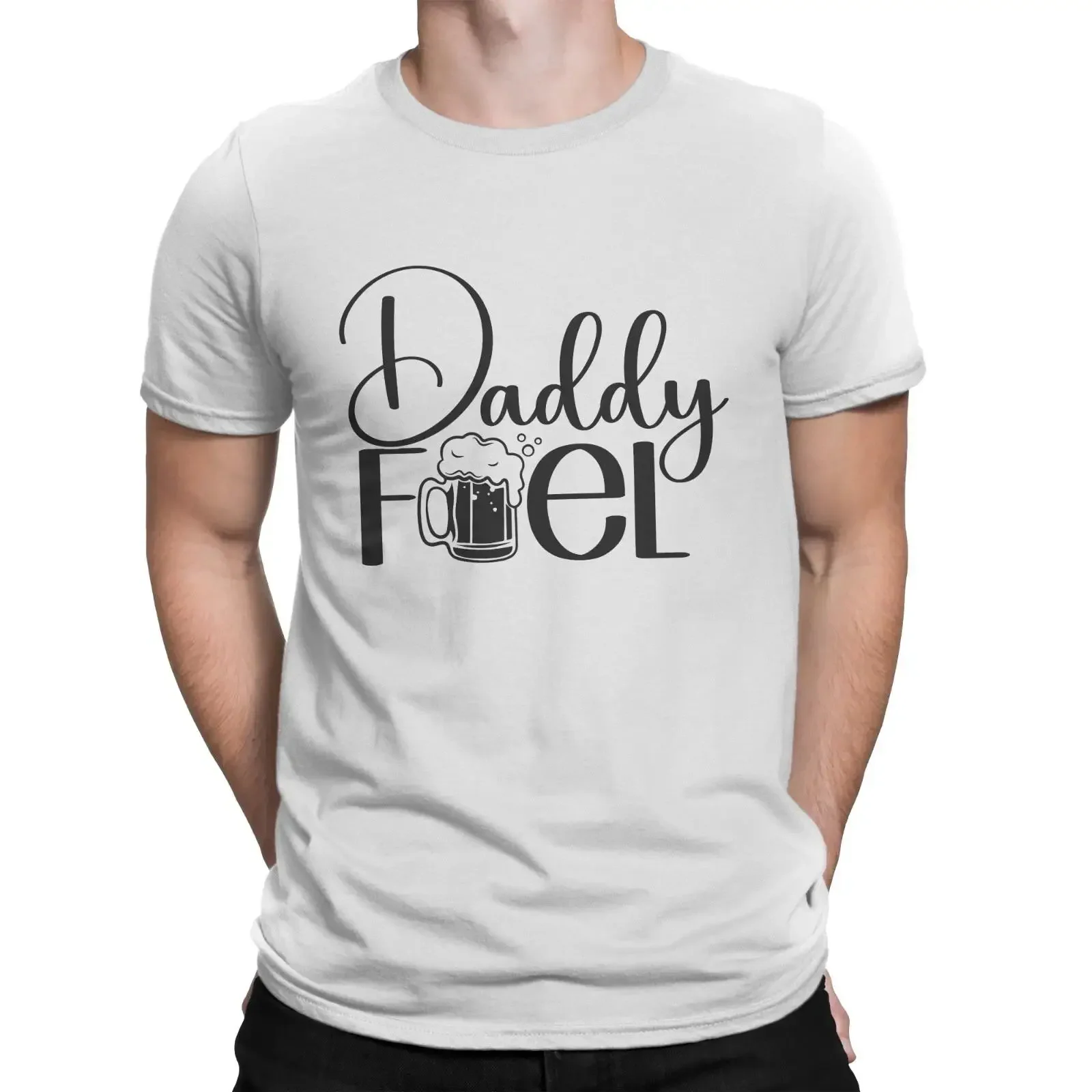 Daddy Fuel Bier T Shirt Vatertag lustig Geschenkidee Top Papa Vater vintage Washed Top For Everyday Wear graphic Stylish homme