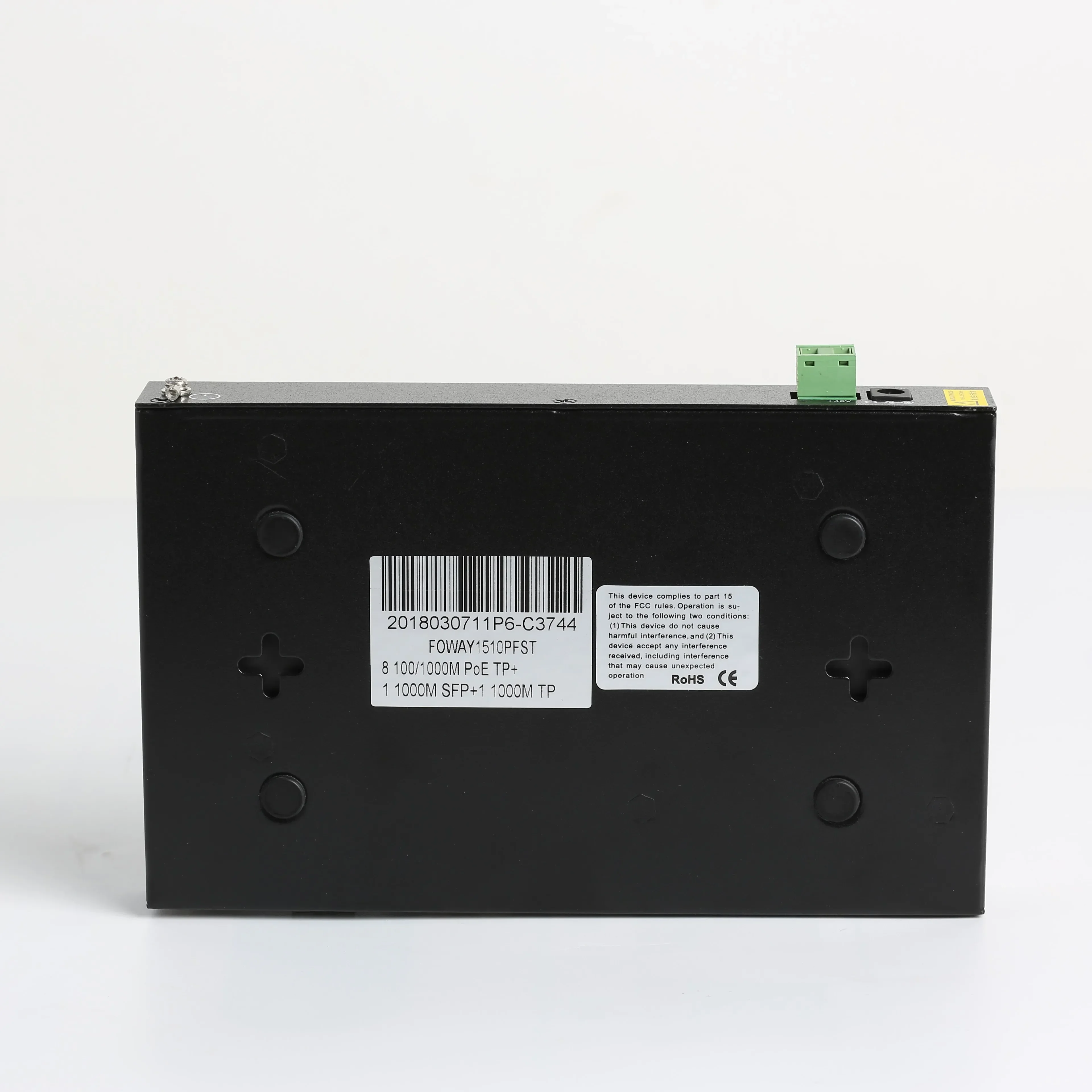 2025 محول إيثرنت DC48V 200 واط 8 منافذ 10/100/1000 متر IEEE802.3af لكاميرا IP PoE موسع مكرر 12/24/48 منافذ Poe التبديل