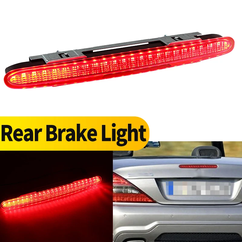 

1 шт. дополнительный задний стоп-сигнал для Mercedes-Benz SL-Класс (R230) 2001-2012, затемненный/красный рассеиватель, светодиодный 3-й стоп-сигнал, центральный фонарь