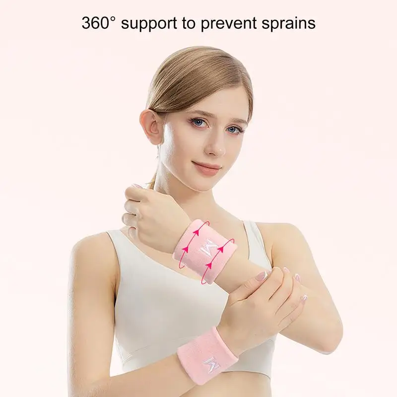 Tennis Wristbands Sports Wrist Sweat Absorption Protective Wristband Women Men Comfortable Fit Fitness Equipment for Badminton image 3