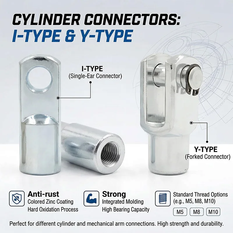 

SC Standard Pneumatic Cylinder I/Y Type Mounting Fitting with Pin Connector, Cylinder Accessory for MAL MA Air Cylinders