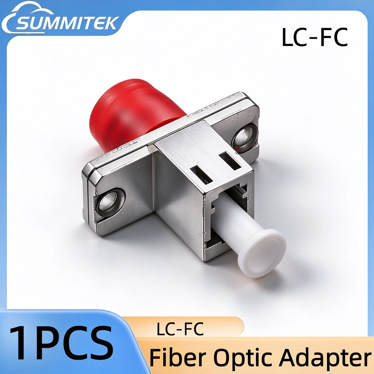 SUMMITEK 1/5/10PCS LC/FC Fiber Optic Coupler  Simplex LC Male to FC Female FTTH Single mode Adapter