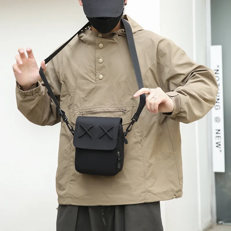 Personality square bag new style Hong Kong style couples one shoulder outdoor leisure fashion student crossbody bag female