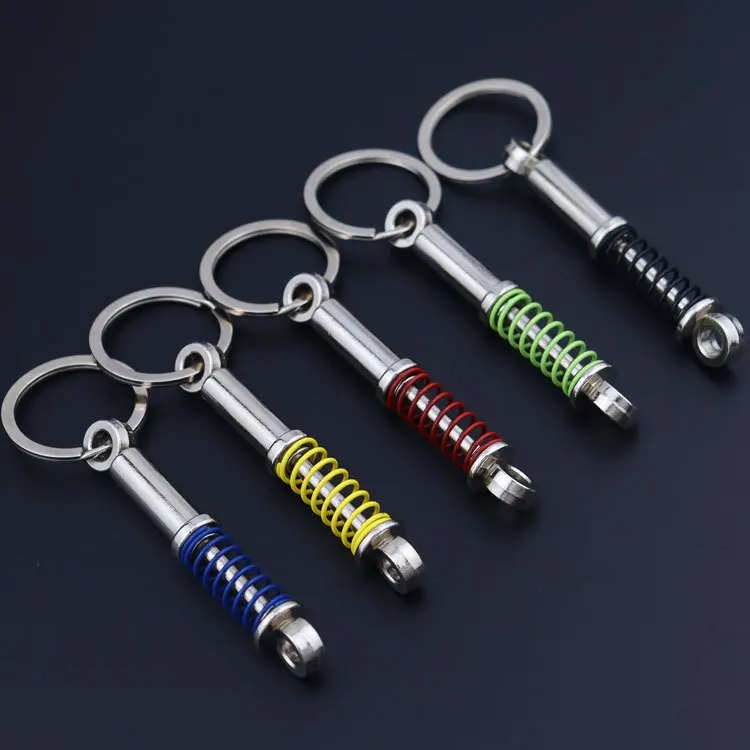 

Car Shock Absorber Keychain Auto Enthusiast Souvenir Gift Car Part Decorative Keyring Men Women Stainless Steel Caliper Keychain