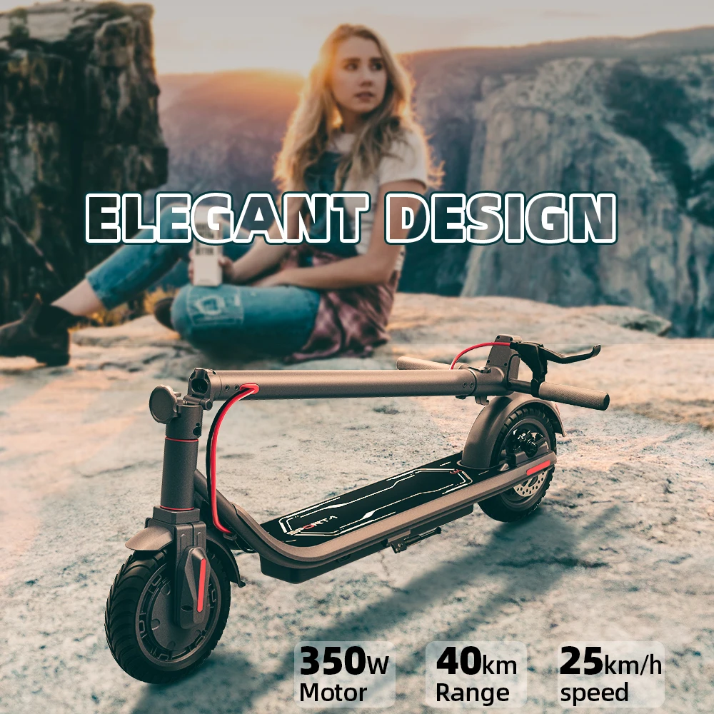 Scooter elettrico 36V di vendita calda Velocità massima 25 km / h Pneumatici fuoristrada da 8,5 pollici E-Scooter con E-Brake