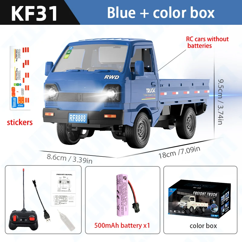 ZWN 1:16/1:18 RC AUTO Simulatie Drift Klimmen Truck Led Licht Kleine Lading Afstandsbediening Elektrisch Speelgoed Model voor Kinderen Geschenken