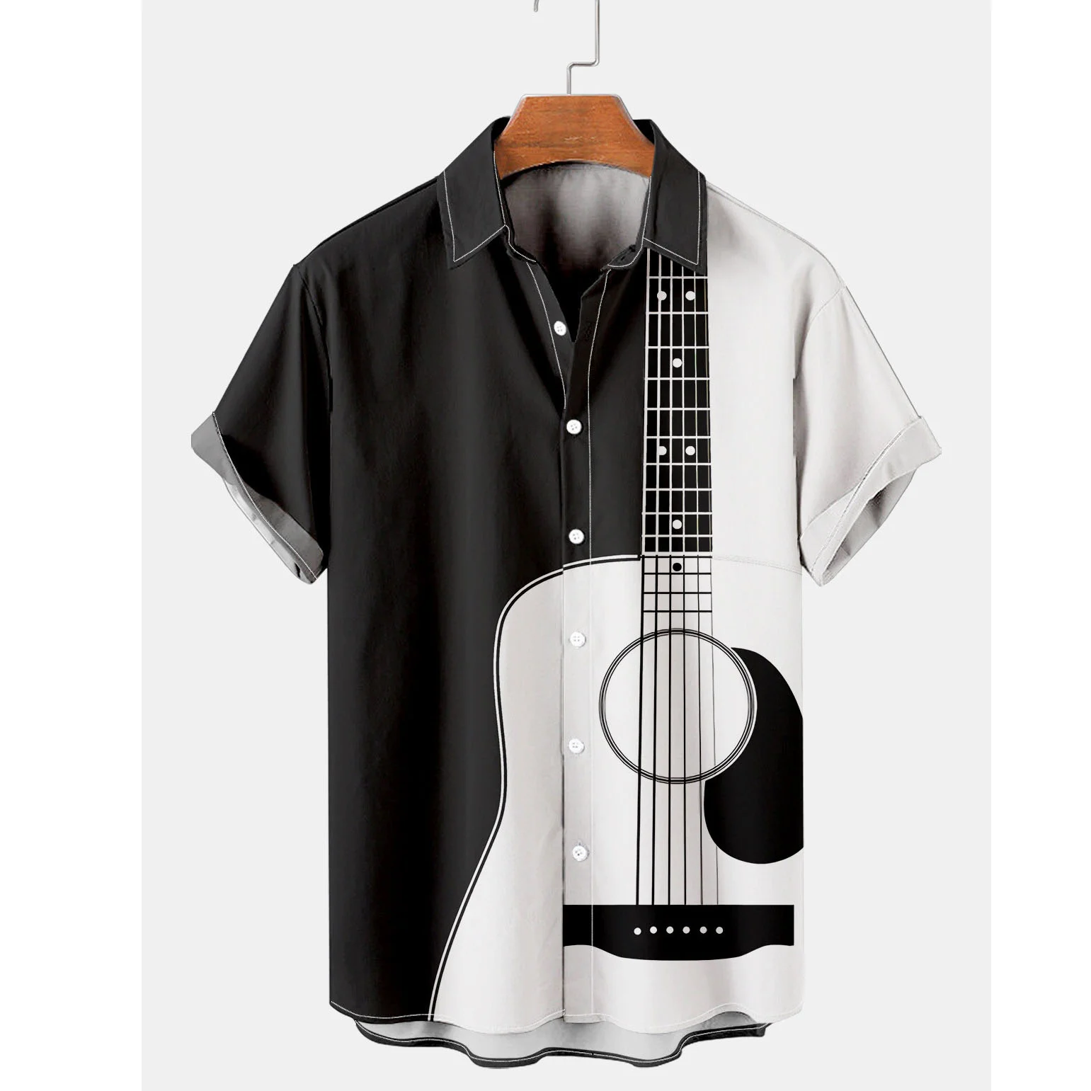 Shirts for Men Hawaiian Music Shirts Coconut Tree Fashion Print Summer Harajuku Blouses Short Sleeves Beach Top Tee Men Clothing
