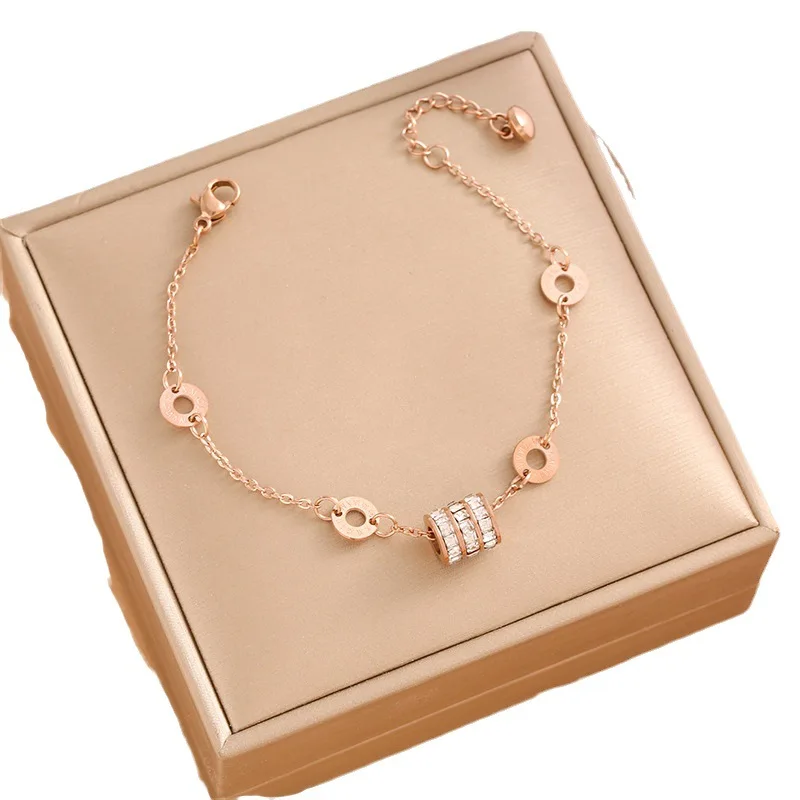 

The 2025 new trendy DIY accessory The Roman numeral small waist bracelet for female students does not fade tetragramaton