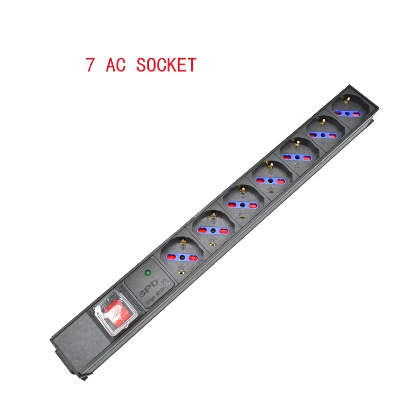 PDU Power Strip Distribution Unit Cabinet C14 port EXTENDER 1-10 Way German Italy Socket 16A 4000W Surge protection