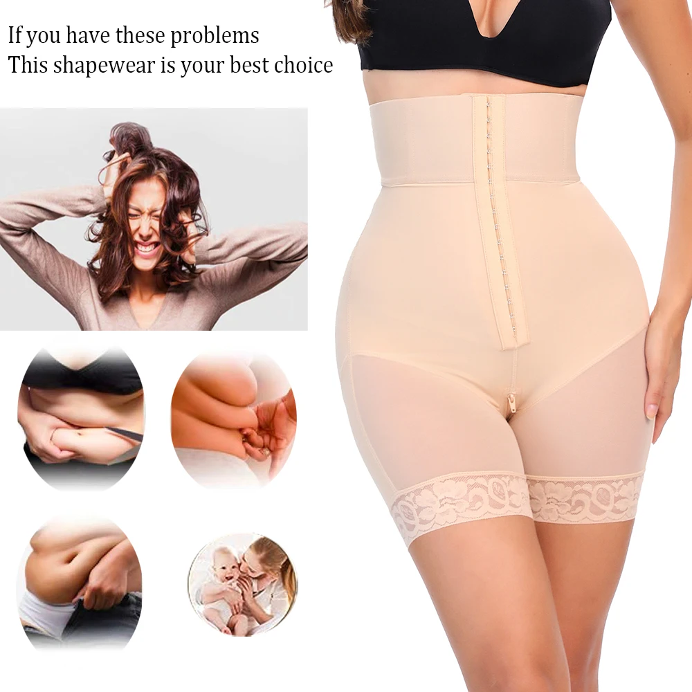 Body Shapewear Panties Firm Abdomen Control Hooks High Waist Reducing and Shaping Body Shaper Girdles