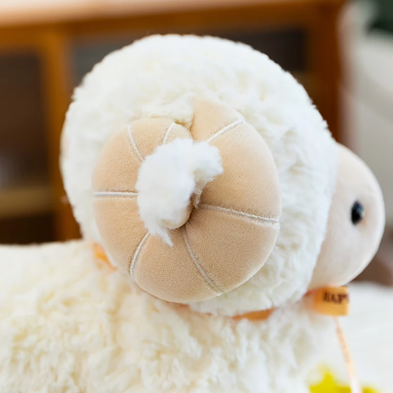 Jouet en peluche de chèvre debout de 23cm, Animal en peluche doux et moelleux, idée cadeau de vacances parfaite pour la décoration de la maison des enfants