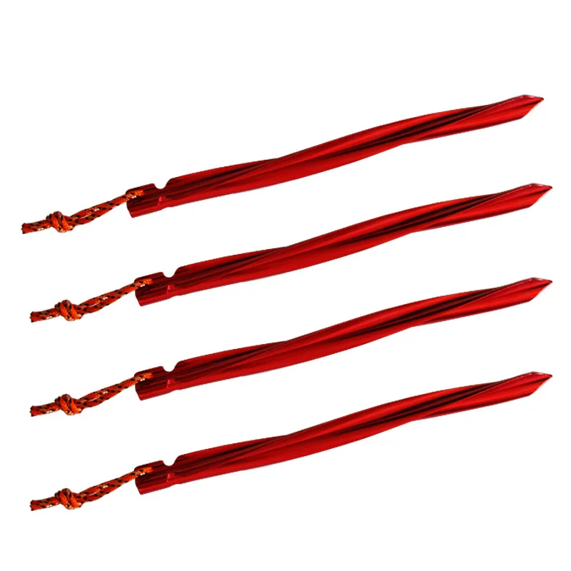 

Factory tent accessories spiral triangular nail 25cm reinforced aluminum floor with wind rope outdoor canopy aluminum alloy