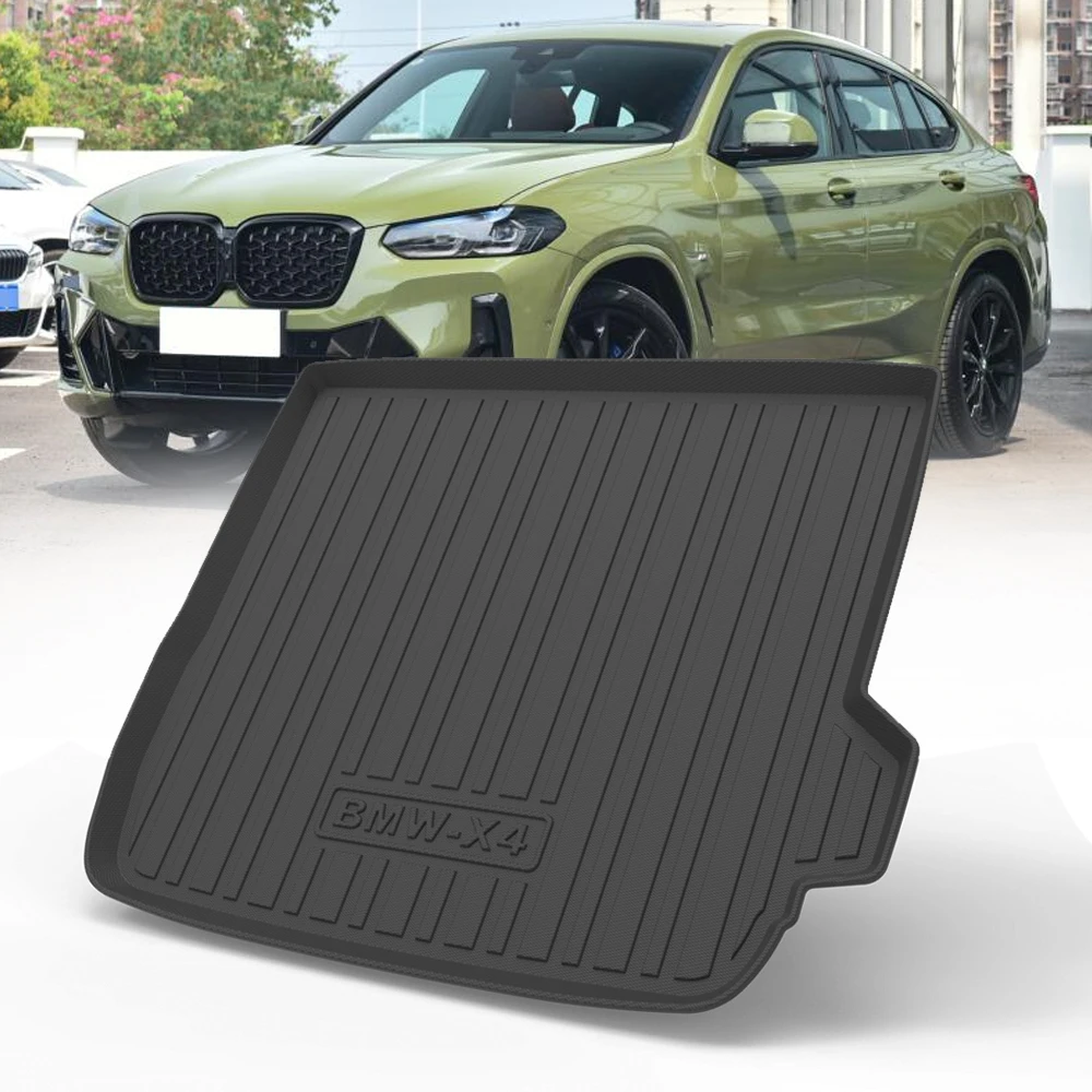 

TPE Car Rear Trunk Mat Storage Box Pad For BMW X4 2020 2021 2022 Waterproof Protective Rubber Car Mats