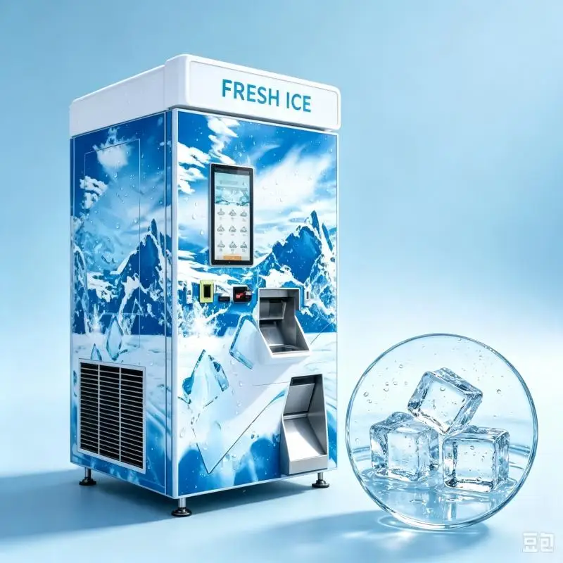 Customized Automatic Ice Cube Vending Machine Smart Commercial Ice Making Machine Fast Cooling Ice Supply Equipment