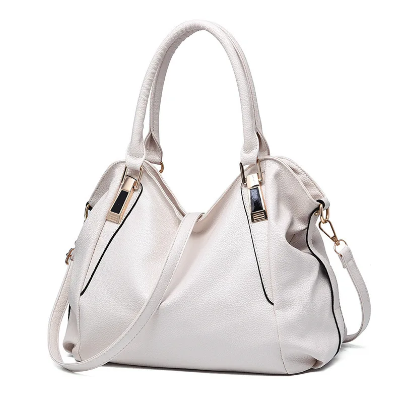 

Hot Selling Women Leather Bag Soft Leather Mother Bags Simple Large Capacity Handbag Crossbody Bucket Bag Middle-aged Women Bags