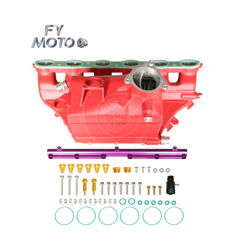 Aluminum CNC Billet Red Intake Manifold Charge Cooler For BMW X3M X4M F97 F98 3.0T S58 2019+