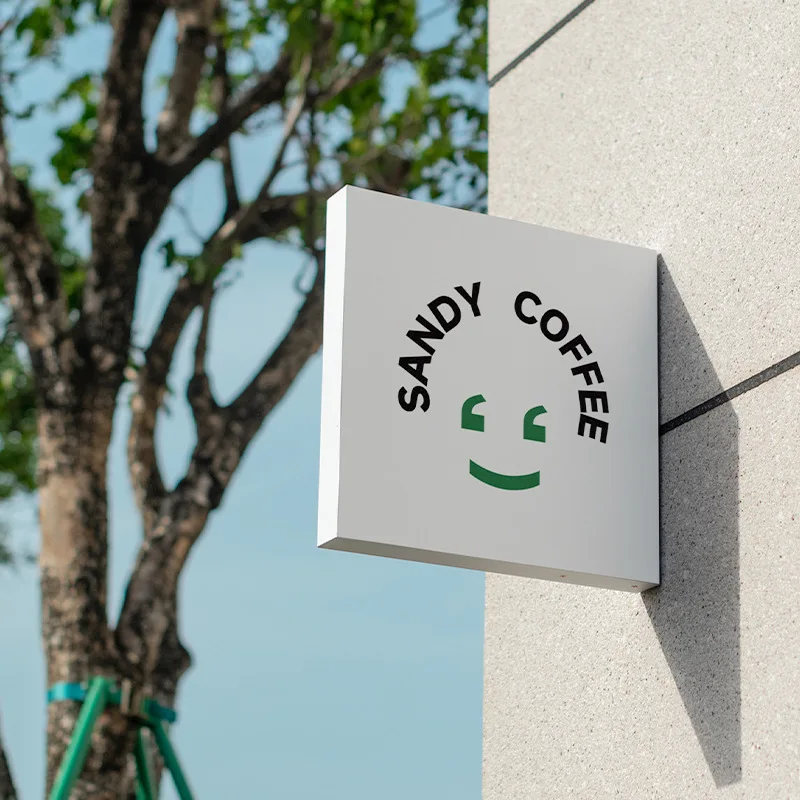Side Installation Studio Door Sign Shop Coffee Shop Side Recruitment Door Head Side Hanging Billboard Double-sided Signage