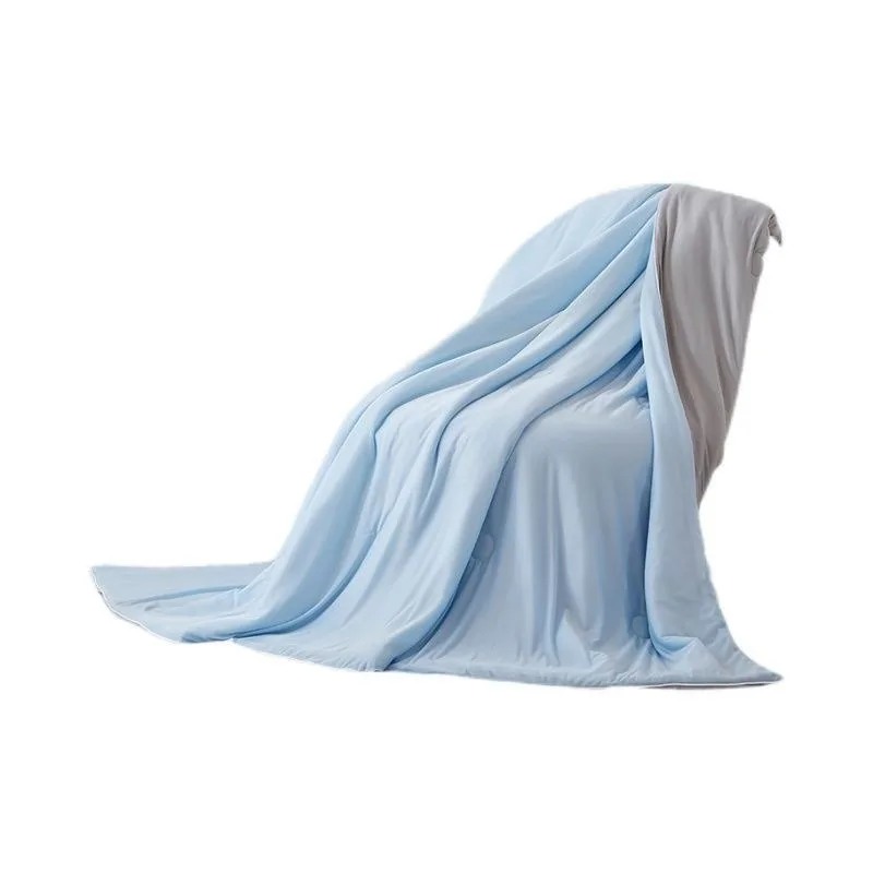 Cooling Blanket for Bed Silky Air Condition Comforter Lightweight Cooled Summer Quilt with Double Side Cold & Cooling Fabric