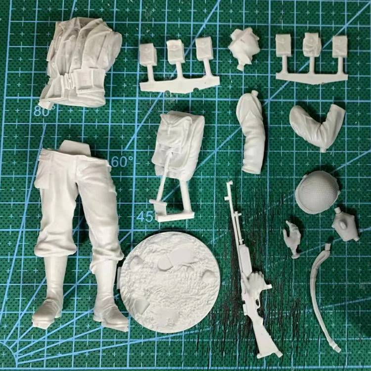 Figurine de Soldat GK en Résine, Kit Non Assemblé et Non Peint, Thème Militaire de la Seconde Guerre Mondiale, 1/16