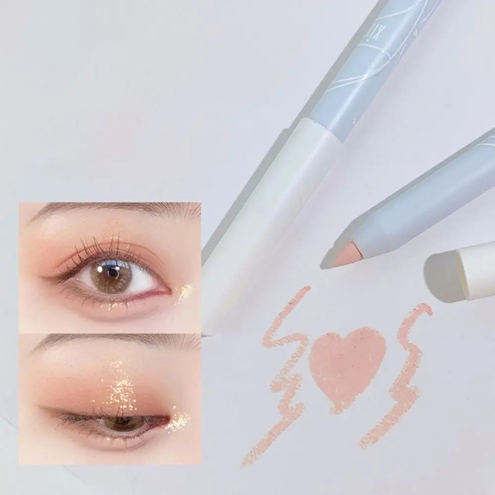 Shimmer Pearlescent Eyeshadow Pen Profession Soft Touch Glitter Eye Shadow Long Lasting Waterproof Lying Silkworm Pen Women