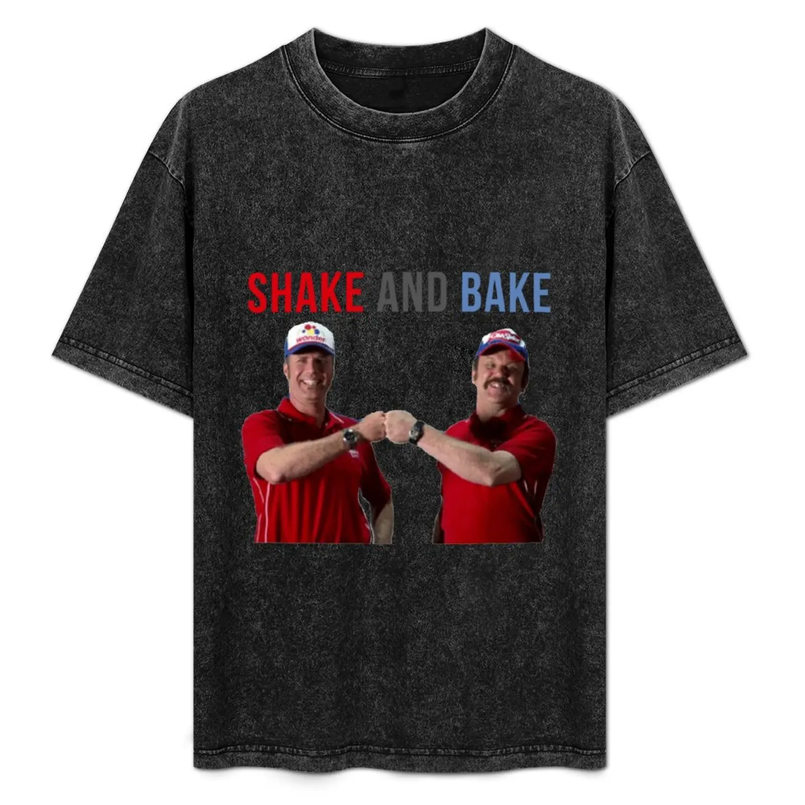 

Will Ferrell Talladega Nights Ricky Bobby Shake and Bake T-Shirt sweat tees man clothes Men's t shirts
