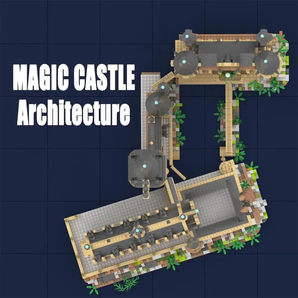 Harry Castle Kit di blocchi architettonici in miniatura da 54 pezzi: regalo ideale per bambini e adulti