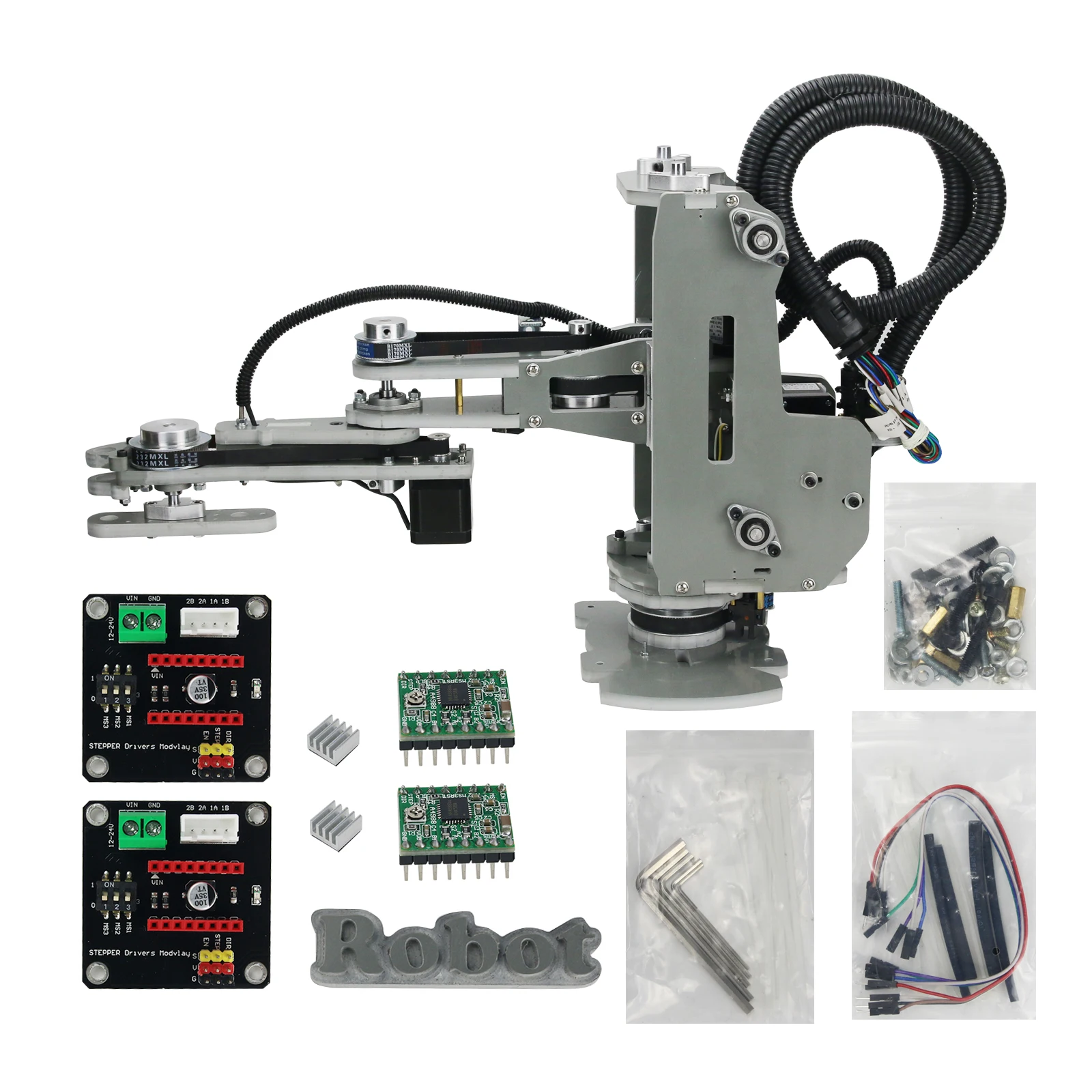 Assemble SCARA 4-axis Stepper Motor Robot Arm Mobile Robot Hand