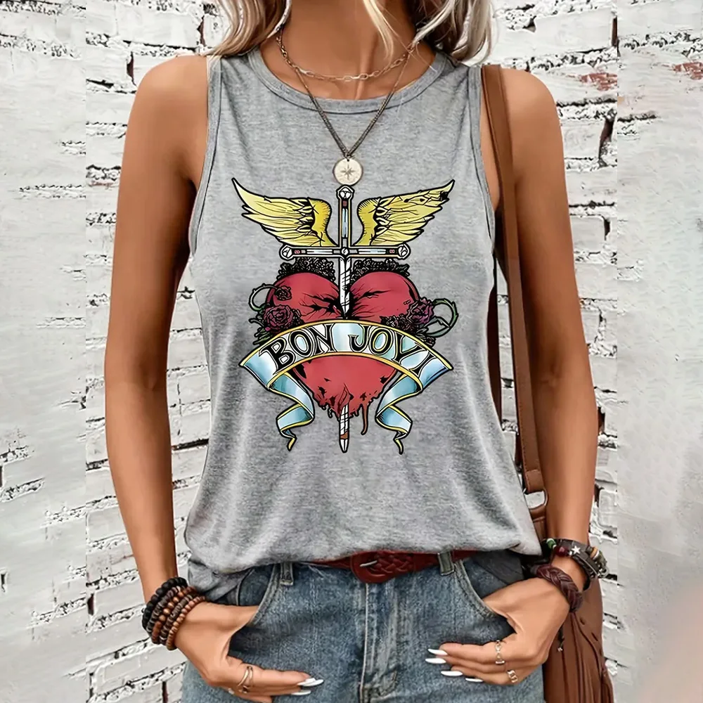 Cross 3d Printed Sleeveless Tank Tops Breathable Casual Streetwear Round Neck Tops And Tees Harajuku Women’s Pullovers Plus Size