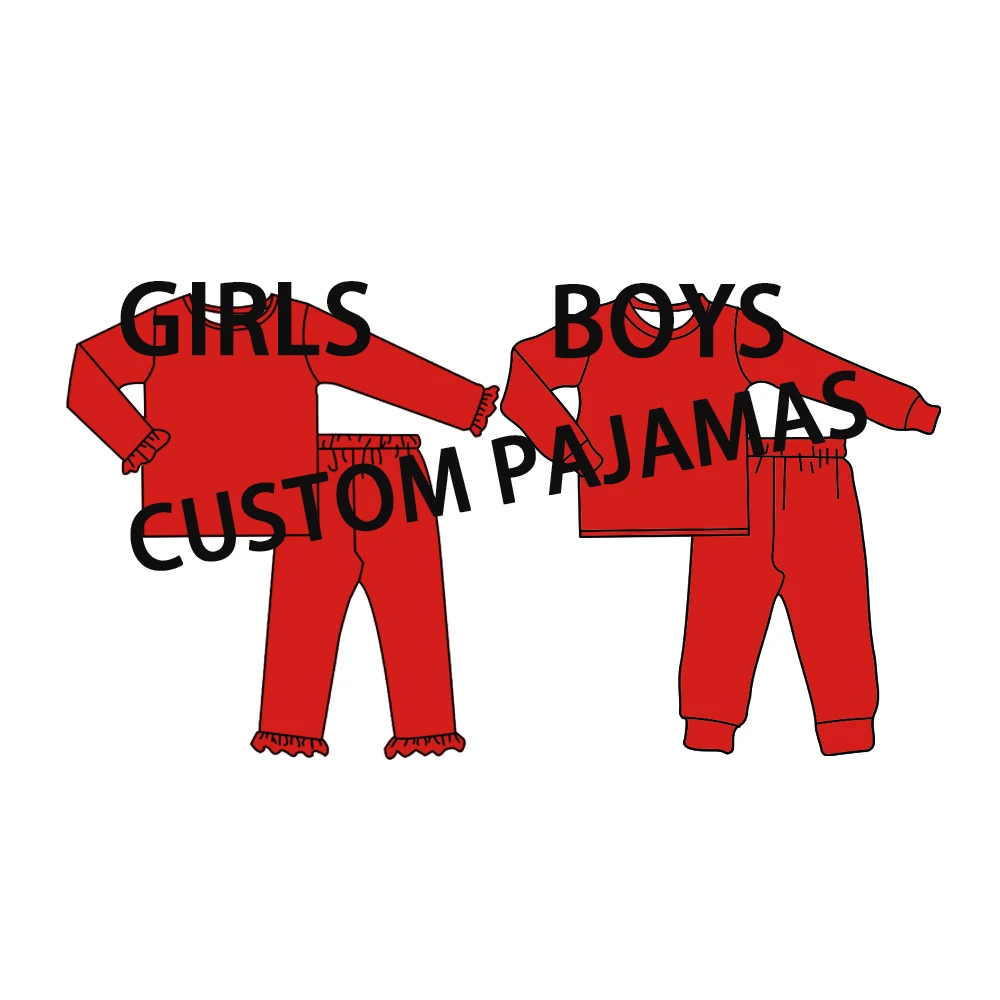 

Boutique Kids Pajamas Set Custom pajamas Girls Sleepwear Boys Sleepwear