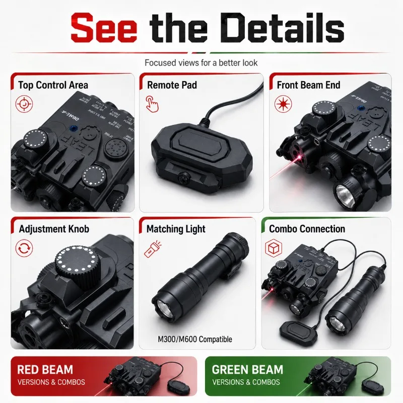 M300 M600 Matching Dual‑Switch Color Beam Light Unit for Hand‑made Modification Work