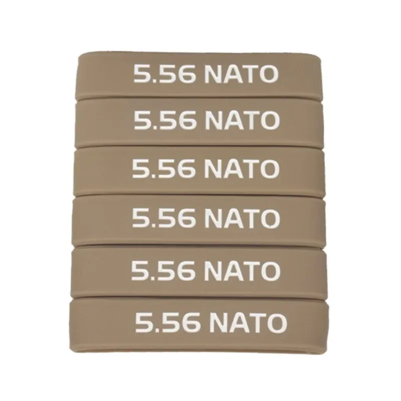 

6 шт., маркировка журнала использует аксессуары с резиновым кольцом для маркировки 5,56 легко идентифицировать охотничьи аксессуары