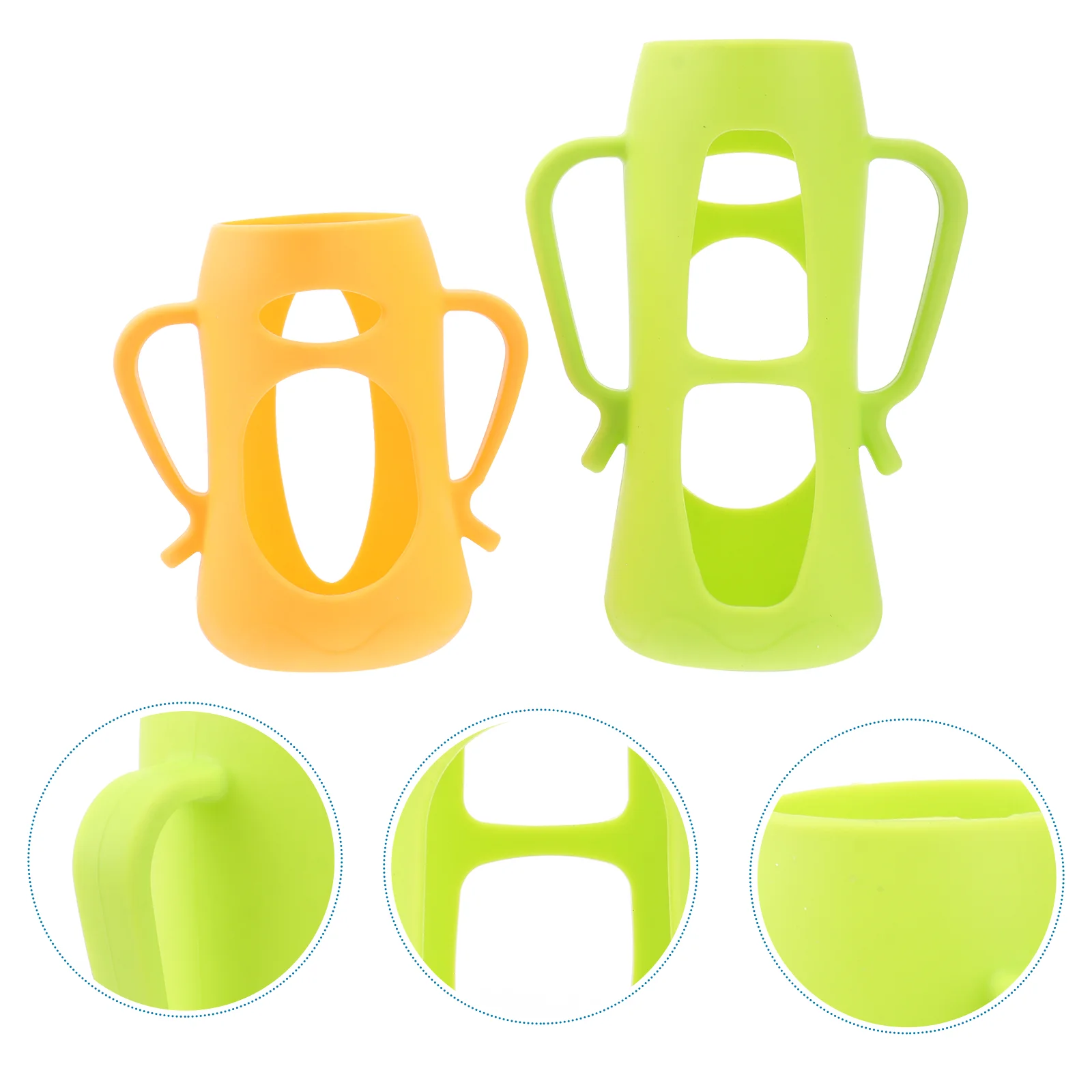 

2 Pcs Baby Bottle Drop Protection Milk Cover Feeding-Bottle Covers Bottles Silica Gel Breastfeeding