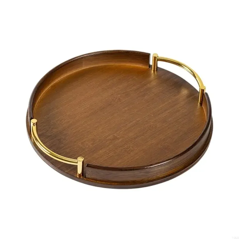 Handcrafted Wooden Serving Tray With Sturdy Handle Decorative Tray Perfect For Tea Coffee And Snacks Y5GB