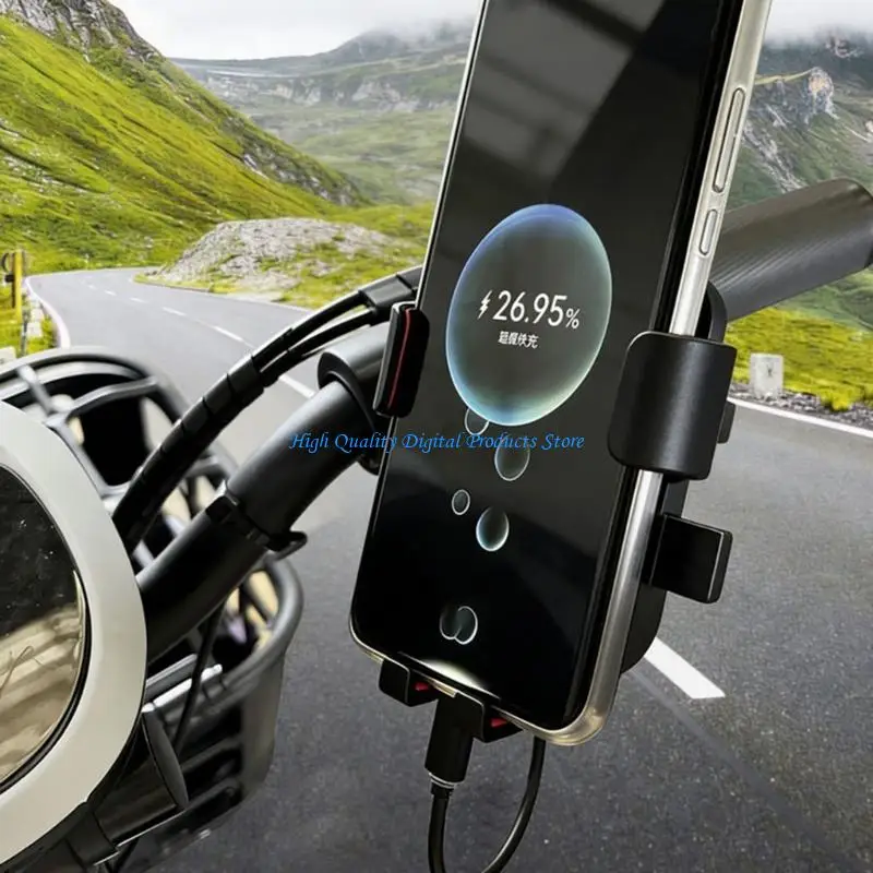 U2JE Waterproof Aluminum Alloy USB For 36V To 84V E Bikes With 70cm Cable Fast Charging Capability