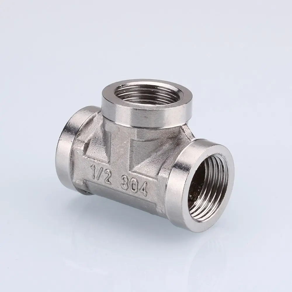 Junta a tope interna, codo roscado hembra-macho, adaptador de Hardware de acero inoxidable, accesorios de tubería para plomería