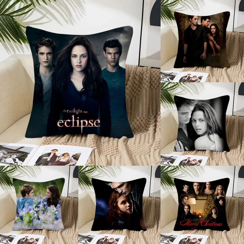 The Twilight Saga Edward Cullen Pillow Case Fashion Square Pillowcase Bedroom Sofa Room Ins Decoration Leisure Cushion Cover