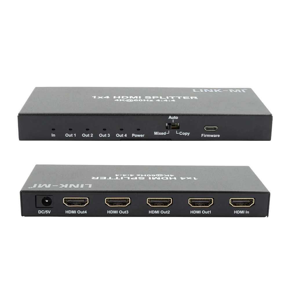 

4Kx2K 18G for HDMI 2.0 1x4 Splitter HDR HDCP 2.2 Video Splitters & Converters for Ultra HD Displays Supports 4K60Hz 4:4:4