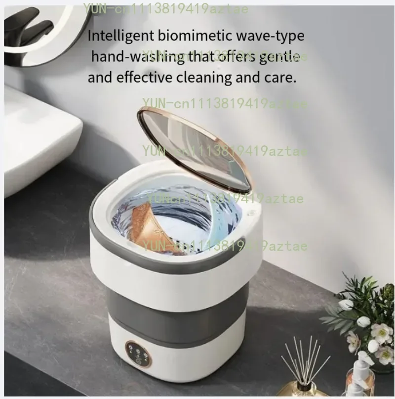 16L Foldable Washing Machine, Mini Washer and Dryer Combo, Portable Compact Laundry for Underwear, Baby Clothes, Dorm, Travel