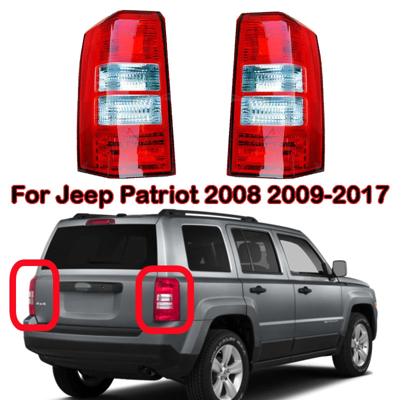 Car Rear Bumper Tail Light Assembly For Jeep Patriot 2008 2009 -2017 Brake Light Rear Turn Signal Bumper Fog Lamp 5160364AG 5160