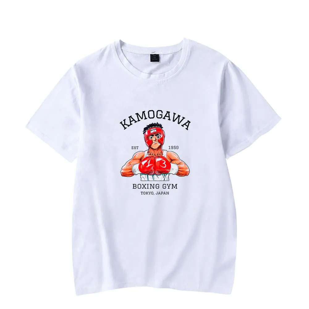 Anime Hajime No Ippo Kamogawa Boxing Gym Short Sleeve Tee Women Men Crewneck Fashion T-shirt