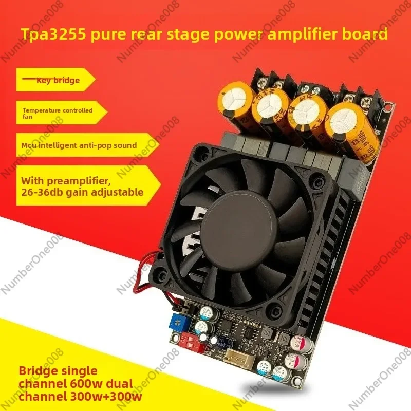 TPA3255 Digital Amplifier Board, 300W×2 Stereo High Power Audio Amp Module, Bridgeable Mono 600W
