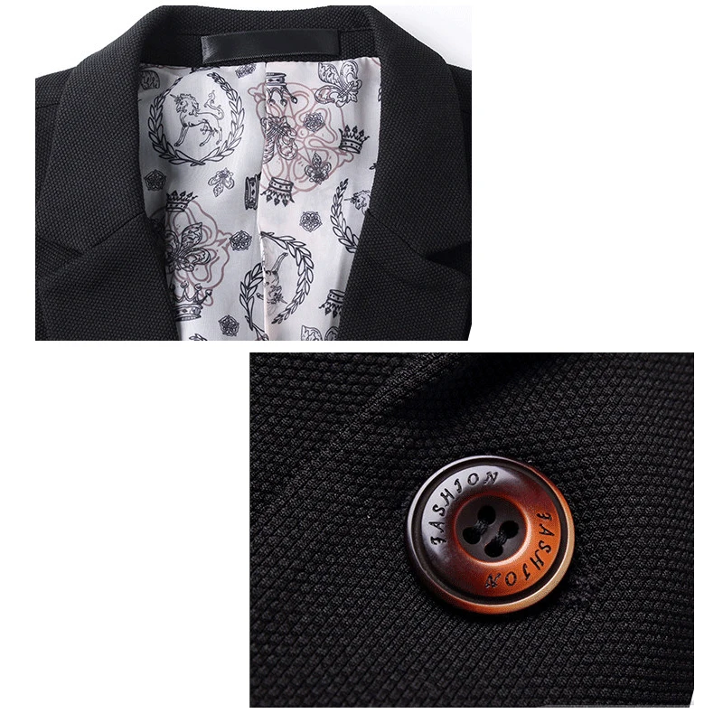 Männer Smart Casual Anzug Blazer Slim Fit Sport Mantel Mode Formale Kleid Bräutigam Ehe Anzug Mantel Frühling Herbst Outwear – Detail 7