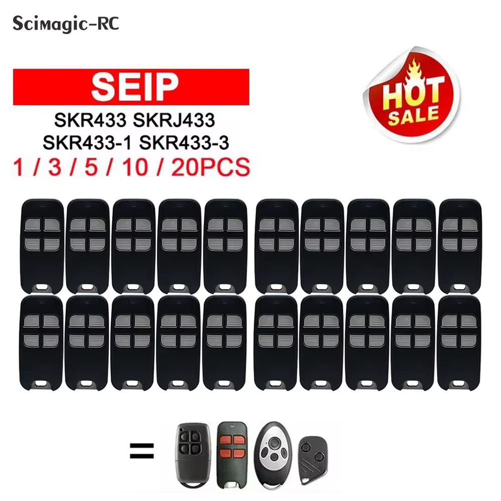 Für SEIP-Fernbedienung, kompatibel mit SEIP SKR433 SKRJ433 SKR433-1 SKR433-3 433,92 MHz Rolling Code Garagentor-Controller